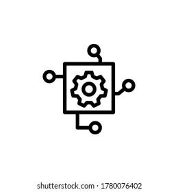 Gear, chip, creativity icon. Simple line, outline vector elements of innovations icons for ui and ux, website or mobile application