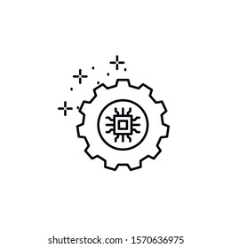Gear, chip icon. Element of Robotic icon.