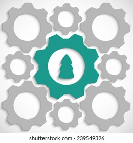 Gear with Christmas tree in the mechanism