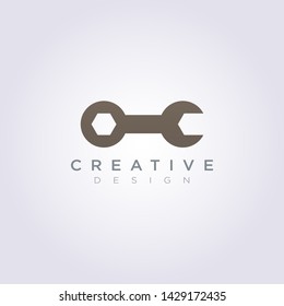 Gear Circle Mechanic Vector Illustration Design Clipart Symbol Logo Template.