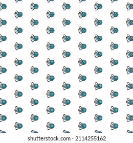 Gear with circuit board, artificial intelligence pattern with various icons.