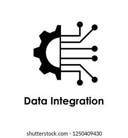 engranaje, tarjeta de circuitos, icono de integración de datos. Elemento de icono comercial para concepto móvil y aplicaciones web. Se puede utilizar para la web una velocidad detallada, una tarjeta de circuitos, un icono de integración de datos