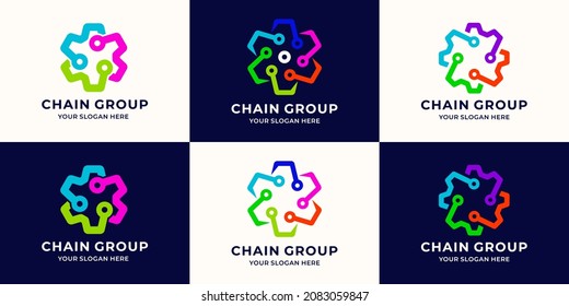 gear circuit combined with community logo concept