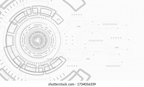 Gear circuit technology background with hi-tech digital data connection system and computer electronic
