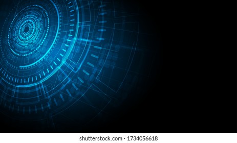 Gear circuit technology background with hi-tech digital data connection system and computer electronic