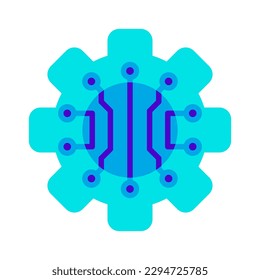 Icono de la automatización del sistema de circuito de engranajes