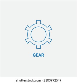 Gear clipart free vector icon