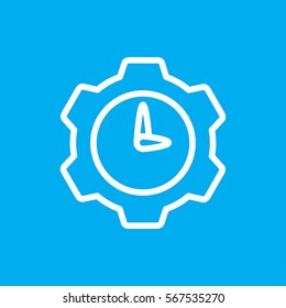 gear clock icon illustration isolated vector sign symbol
