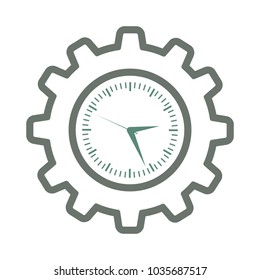 gear clock icon image