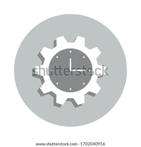 gear, clock, productivity badge icon. Simple glyph, flat vector of Business icons for ui and ux, website or mobile application