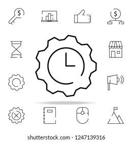 gear, clock, time icon. stratup icons universal set for web and mobile