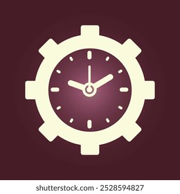 Gear clock trendy artwork good abstract vector illustration colorful useful design.eps