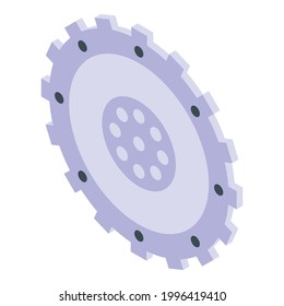 Gear clutch icon. Isometric of Gear clutch vector icon for web design isolated on white background