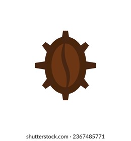 gear coffee logo vector design illustration.