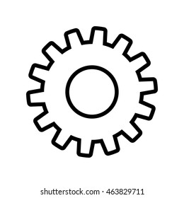 Gear cog circle machine part icon. Isolated and flat illustration. Vector graphic