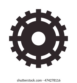 gear cog circle machine part icon. Flat and Isolated design. Vector illustration