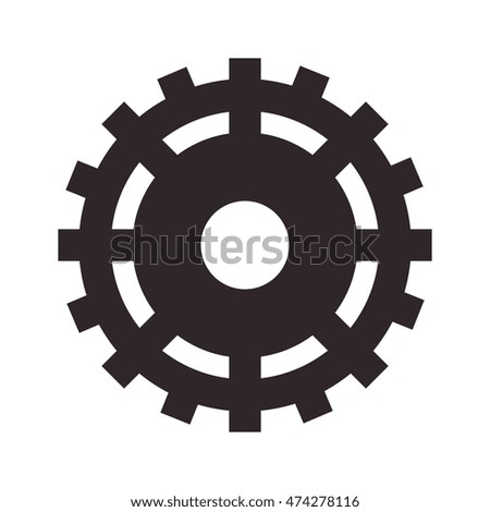 gear cog circle machine part icon. Flat and Isolated design. Vector illustration