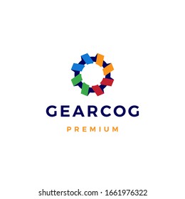 Gear Cog Cogs Logo Vector Icon Illustration	