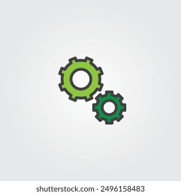 Gear cog icon flat vector design
