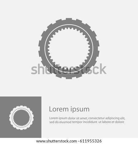 Gear or cog icon,  friction