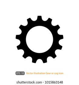 Gear or cog icon on a white background.