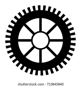 Gear or cog icon on a white background.