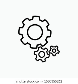 Gear : Cog Icon - Vector, Sign and Symbols for Design, Presentation, Website or Apps Elements.
