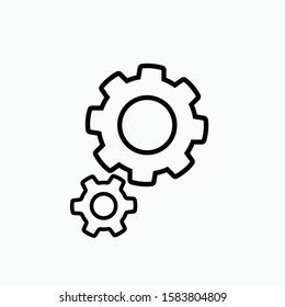 Gear : Cog Icon - Vector, Sign and Symbols for Design, Presentation, Website or Apps Elements.