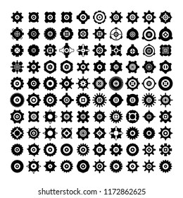 gear and cog icons set