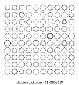 gear and cog icons set, line design
