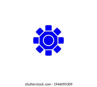 Plantilla vectorial de diseño de logotipo de engranaje