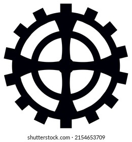 icono de silueta de la máquina de engranajes