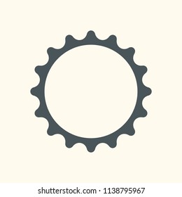Gear cog mechanism icon quality vector illustration cut