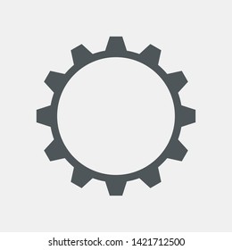 Gear cog mechanism icon quality vector illustration cut