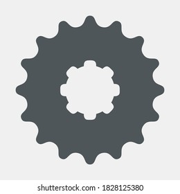 Gear cog mechanism icon quality vector illustration cut