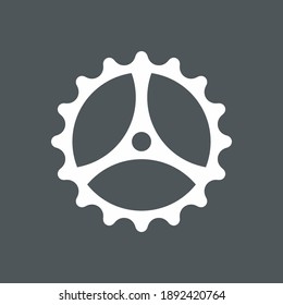 Corte de la ilustración vectorial de la calidad del icono del mecanismo de cog