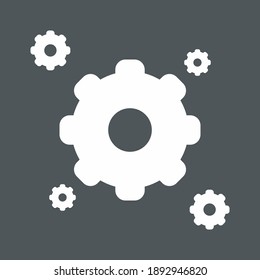 Gear cog mechanism icon quality vector illustration cut