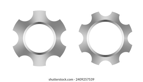 Gear Cog Realistic 3d Metal Vector Illustration