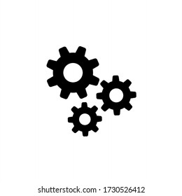 Gear, cog, settings icon vector illustration on white background
