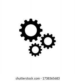 Gear, cog, settings icon vector illustration on white background