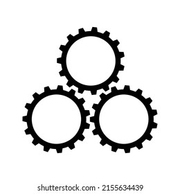 Ilustración vectorial de icono de ajuste, engranaje, cog
