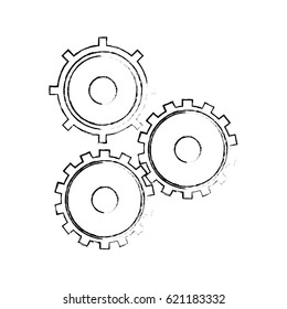 gear cog teamwork collaboration concept sketch