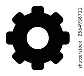 Gear, Cog wheel icon. Gear wheel, Gear setting. Gear set simple glyph web symbol vector design and illustration.