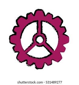 gear cog wheel icon vector illustration graphic design