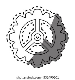 gear cog wheel icon vector illustration graphic design