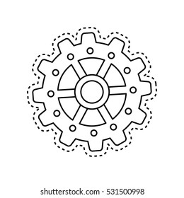 gear cog wheel icon vector illustration graphic design