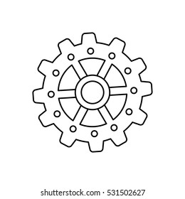 gear cog wheel icon vector illustration graphic design