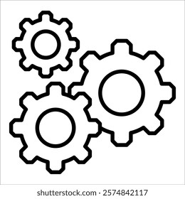 Gear Cogs Icon Element For Design