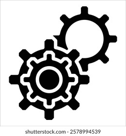 Gear Cogs Icon Element For Design