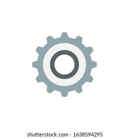 Gear and cogs icon. Gear logo in vector format. Gear mechanism illustration. Gears icon as a teamwork symbol. Gear and cog icon in white background.